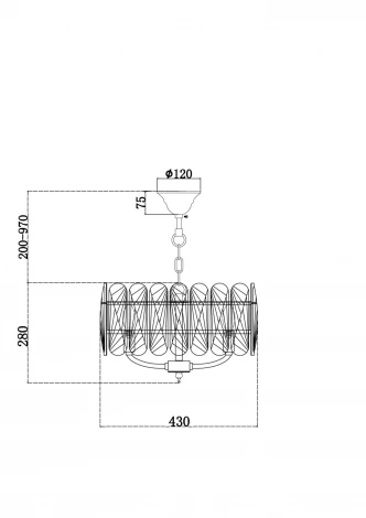 Подвесная люстра Maytoni Suite MOD122PL-05BS (220V, на цепи, круглые)