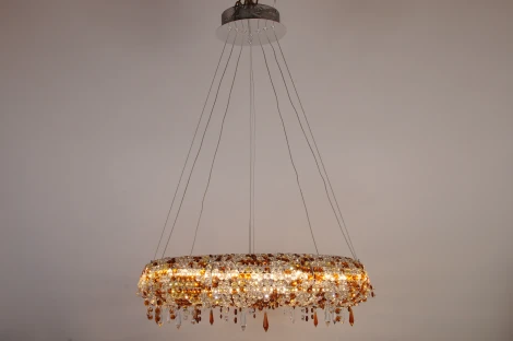 Подвесная люстра Abrasax L.8301-8 BROWN (220V, на тросе, круглые)