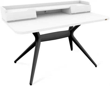 Стол рабочий Sheffilton SHT-TU30-2/TT31 120/65 ЛДСП черный/белый шагрень от фабрики Sheffilton