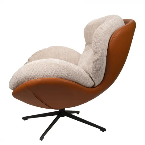 Кресло BLISS оранж/серый, экокожа, шенилл Bradex Home FR 1070