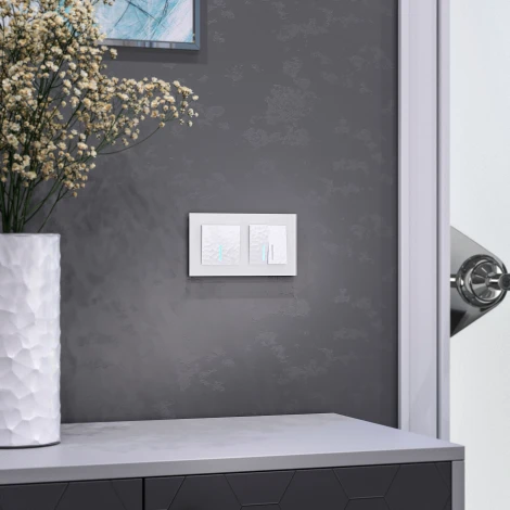 Выключатель одноклавишный с подсветкой (hammer белый) Werkel W1210101 (a052030)