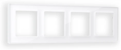 Рамка Ambrella Volt ALFA Platos (Белый Стекло органическое) 4-ая AF330104
