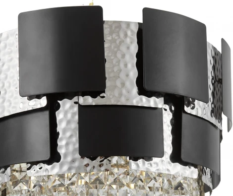 Подвесная люстра Lumina Deco Kruvia LDP 7045-400 BK+CHR (220V, на цепи)
