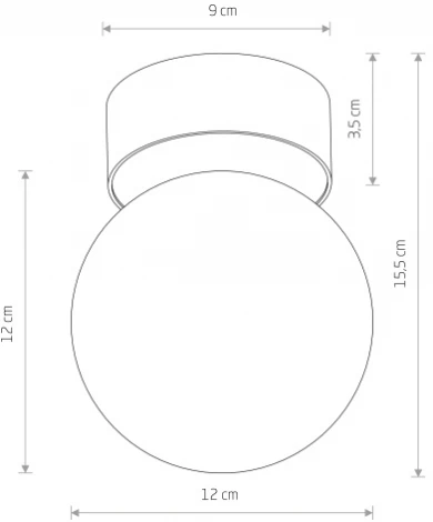 Потолочный светильник круглый Nowodvorski Kier S 10302 (220V, шар)