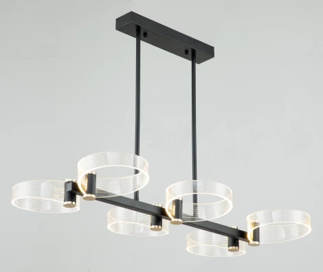 Люстра потолочная светодиодная на штанге Cloud 10242/6 LED*56W Black