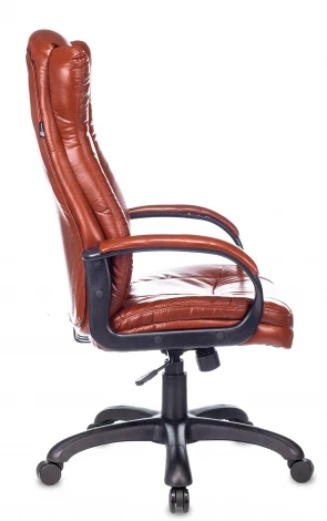 Кресло руководителя Бюрократ CH-879N коричневый Boroko-37 эко.кожа крестовина пластик