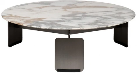 160KD-26500 Стол журнальный, мрамор Arabescato Corchia d90*28см Garda Decor