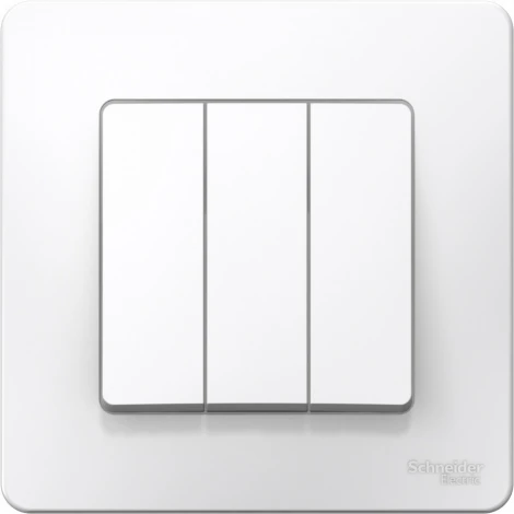 Выключатель встраиваемый трехклавишный (белый) Systeme Electric Blanca BLNVS100501