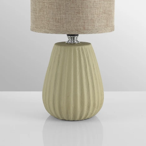 Настольная лампа Lumion Asela 8160/1T бежевый, керамика/текстиль E14 1*40W 220V (выключатель, круглые)