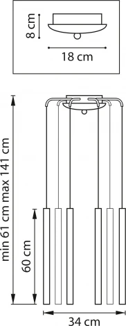 Подвесной светильник Lightstar Tubo L8T747337