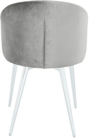 Стул Mont Blanc, бархат серый 02 / белый конус Top Concept арт.22048