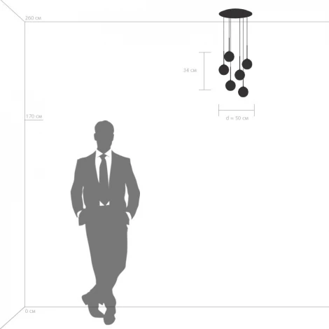 Подвесной светильник Lightstar Bari 815260 (220V, на проводе, шарики)