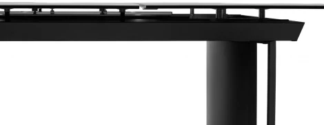 Стол RASMUS 160 TL-45 Белый мрамор, испанская керамика / черный каркас М-City