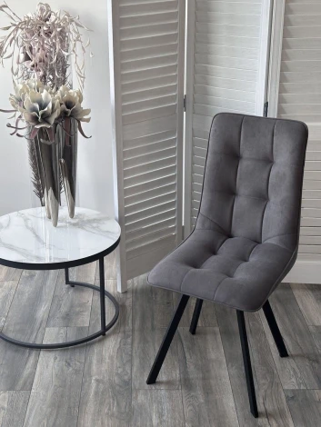 Стул ДАРЛИНГ 360 град. поворот. цвет B28 Темно-серый, велюр / черный каркас M-City 64741