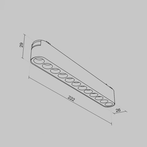 Трековый светильник Points Radity 3000K 12Вт 36° LED (магнитный) Maytoni Technical TR082-1-12W3K-M-B (48V)