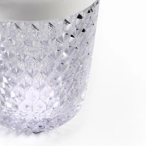 Настольный светодиодный светильник Escada Vibe 10255/L LED 2Вт, 3000K RGB, с ПДУ, пластик, белый (220V, круглые)