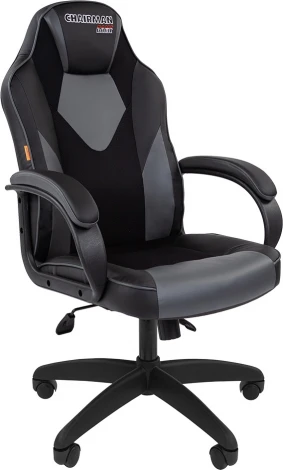 Игровые кресла CHAIRMAN GAME 17 (Пластик,Экокожа/Черный,Серый)