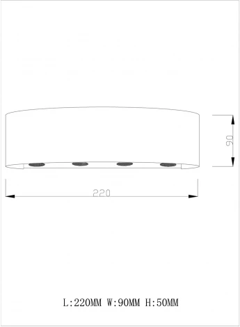 Настенный светильник светодиодный V1900-WL Querto LED*8W