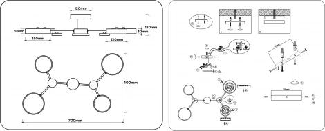 Потолочная люстра светодиодная на штанге с регулировкой цветовой температуры Ambrella COMFORT FL4860 (220V)