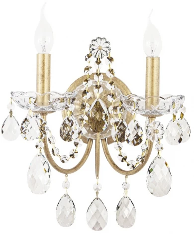 Бра Crystal Lux ODELIS AP2 GOLD (220V, подвески, подсвечник, свеча)