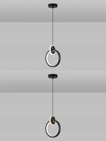Подвесной светодиодный светильник Natali Kovaltseva LED LAMPS 81418 24W, чёрный, LED