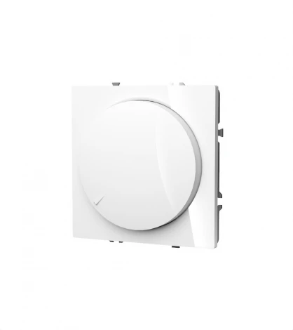 Диммер поворотно-нажимной 600 Вт (белый глянцевый) Voltum S70 VLS070301