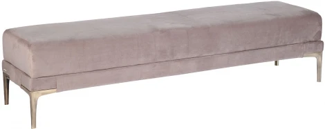 Банкетка Garda Decor PRIMA-Б160-2К-Серо/беж-Роман23 (Хром/Серо-бежевый)