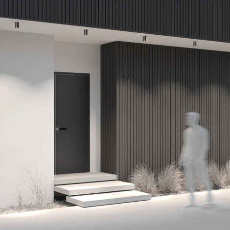 Уличный потолочный светильник Maytoni Roll O307CL-01B (220V, круглые, IP54)