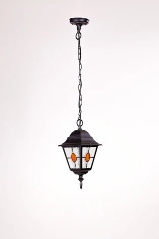 Уличный светильник подвесной Oasis Light QUADRO M lead GLASS 79905MlgY Bl (220V, на цепи, IP44)