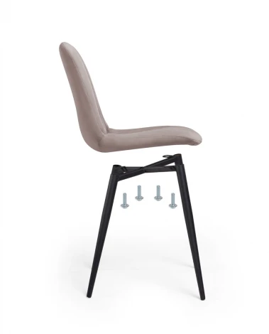 Стул на металлокаркасе Дани Мебрешения (Дани латте велюр velutto 08 / черный) Notta арт.572104