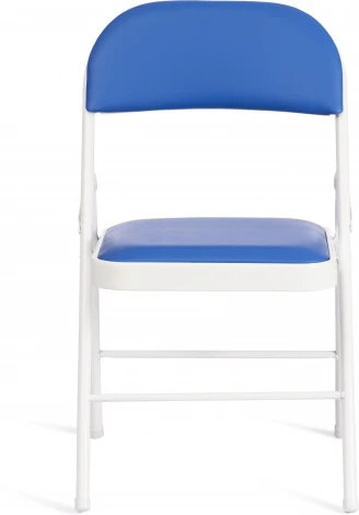 Стул складной FOLDER (mod. 3022G) / 1 шт. в упаковке (Металл,Экокожа /Синий,Белый)