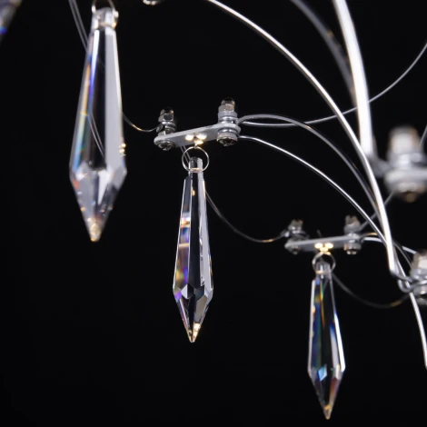 Подвесная люстра большая Loft It Mira 10259/1200 Silver Asfour (LED, 220V, на тросе)