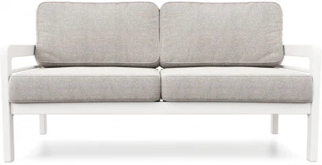 Диван Arsko прямой Бергер Б белая эмаль рогожка серая