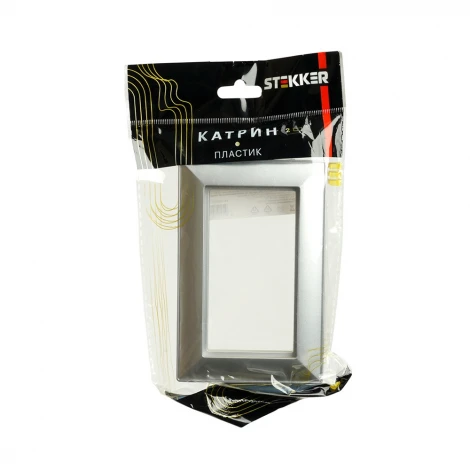 Рамка на 2 поста (серебро) Stekker Катрин 50048