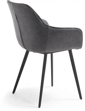 Обеденный стул La Forma (ex Julia Grup) Amira (Серый/ Пена,Фанера,Сталь)