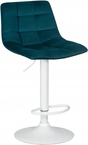 Стул барный TAILOR WHITE (морской волны велюр (MJ9-99))