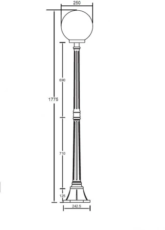 Наземный фонарь Oasis Light 88208S Bl (220V, шар, IP44)