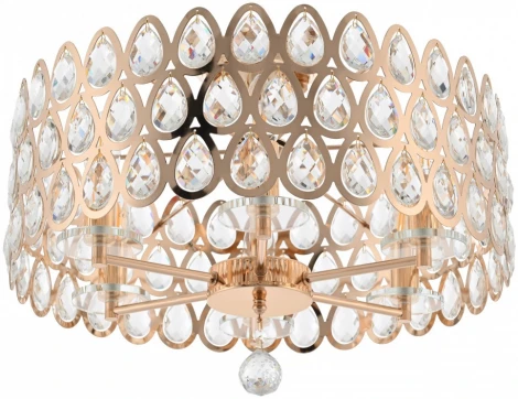 Потолочная люстра хрустальная на штанге Arte Milano Sorrento-1019 371019/6/50/490 GD (220V)