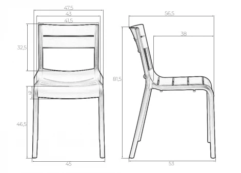 Набор 4 шт стул обеденный DOBRIN TIM (черный (B-03))