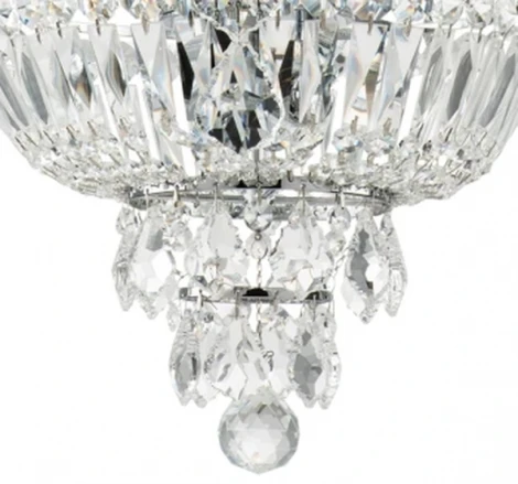 Подвесная большая люстра Osgona Classic 700164 (220V, хрусталь, подсвечник, свеча)