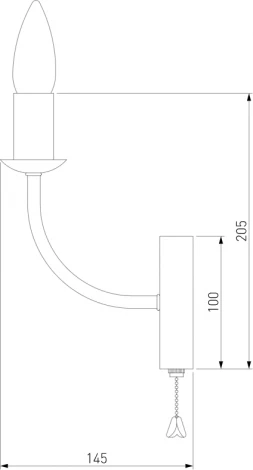 Бра Eurosvet Santi 60139/1 хром (220V, выключатель, свеча)