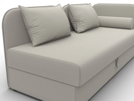 Тахта Лига-094 НПБ (ДСП,ЛДСП,Фанера/Пластик/Рогожка/Бежевый) Лига Диванов 132525