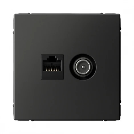 Розетка ТВ + Ethernet RJ-45 (базальт) Systeme Electric GAL001489