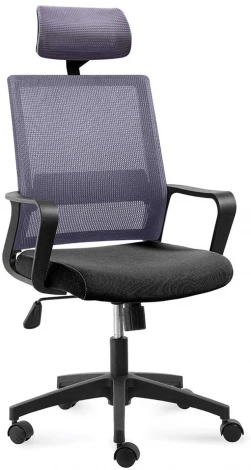 Кресло офисное Бит серый сетка/ткань