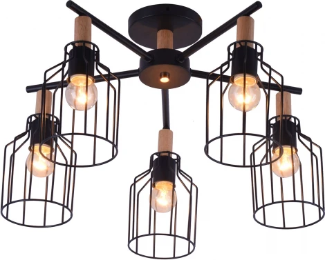 Потолочная люстра на штанге Escada 469/5PL Black (220V)