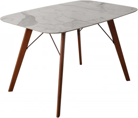 Стол обеденный обеденный JET CERAMIC прямоугольный 120*80 (Дерево бук, Темный орех )