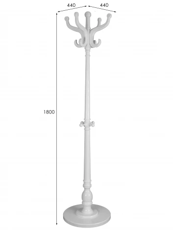 Вешалка напольная В 1Н белый Mebelik 009399