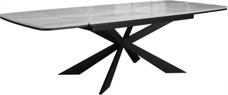 Стол DikLine KM160 мрамор С31 (керамика серая глянец)/опоры черные 00-00068380