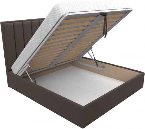 Кровать интерьерная Афродита 180 (Коричневый/Рогожка) Лига Диванов арт.123056