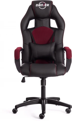 Кресло DRIVER (22) (Искусственная кожа,Ткань /Черный,Бордовый)